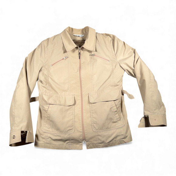 London Fog Other - Vintage London Fog Jacket Adult MEDIUM 42 Brown Faux Fur Pile Lining Safari 70s